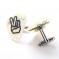 Peace Hippie Woodstock Guitar Pick Cufflink 2.JPG